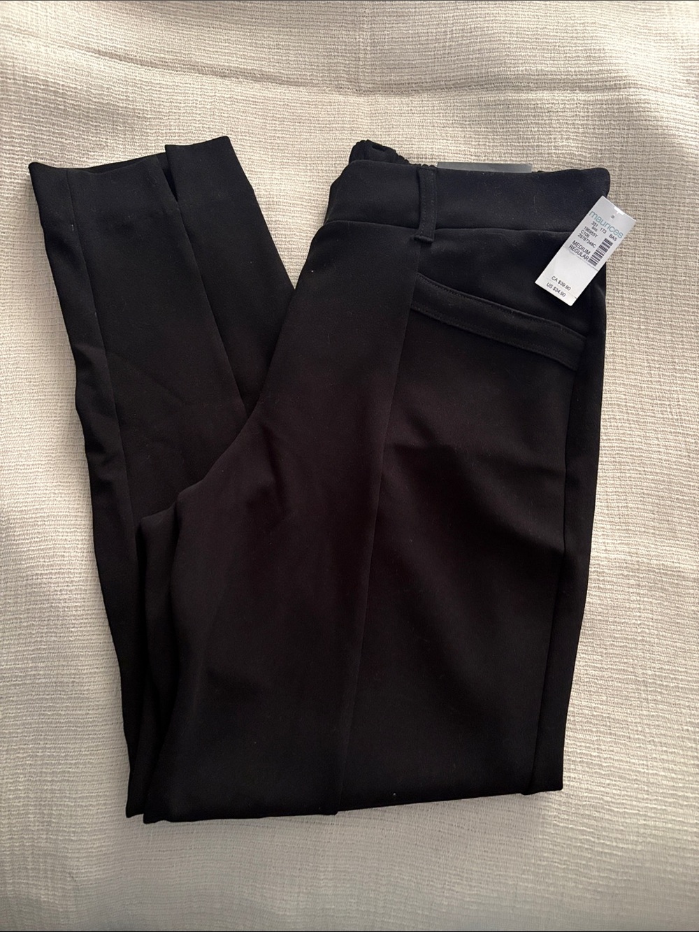 Maurices Womens skinny high rise black dress Pants